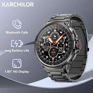 Montre-bracelets Karchilor Mens Smart S 1.85 HD Surveillance de la santé à grand écran IP67 APPEL BLUETOTH CALL D240430 IP67