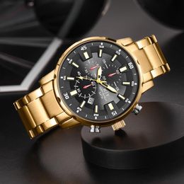 Polshorloges Kat-Wach Men Swim pols horloges 2023 Chronograph Sports Watch voor mannelijke klok gouden multifunctionele 50m waterdicht