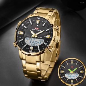 Relojes de pulsera Kat-wach Relojes para hombres Marca original Moda Correa de acero inoxidable Multifuncional Reloj impermeable Deporte Regalo electrónico