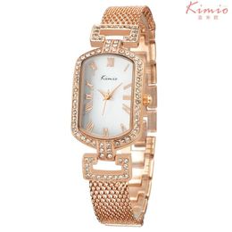 Montres-bracelets KIMIO marque femmes montres à Quartz robe dames Bracelet mode analogique femme rose rouge alliage bande horloge cadeau