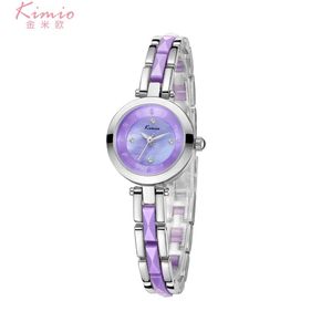 Montres-bracelets KIMIO Quartz Diamant Montre-Bracelet Alliage Or Rose Femmes Bracelet Robe Femme Montres Dames K6149