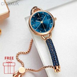 Montre-bracelets Kimio Woamines Watch Diamond Bracelet Crystal Band Watch Ladies Brand Luxury Femelle Wristwatch Dropshipping Quartz Clock Cadeaux D240417