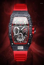Wallwatches Kimsdun Diseño único Men039s Quartz Chronograph Watch Tendencia de moda deportiva impermeable Top Male Reloj Top Quali6863067
