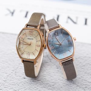 Montres-bracelets pour femmes, calendrier, Quartz, bracelet en cuir, étanche, mode décontractée, tendance, ronde, horloge d'étudiant