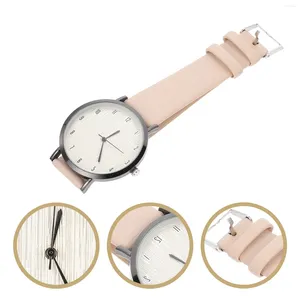Horloges Dames quartz horloge Digitaal Kinderen Houtnerf Patroon Accessoires Roestvrij staal Vrouw