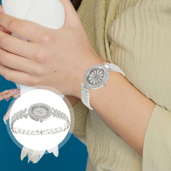 Montres-bracelets Dames Montre Délicate Poignet Femmes Mode Décor Exquis Ornement Strass Embelli Portable À La Mode Fille Décoration
