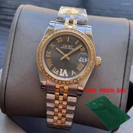 Montre-bracelets Lady Automatic Watch For Men Watchs mécaniques Calendrier en acier inoxydable Silver Gol Black Green Rome DIAMON DIAMOND