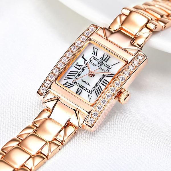 Montres-bracelets dame montre pour femme japon Quartz mode fine robe Bracelet en acier inoxydable horloge de luxe cadeau d'anniversaire de fille Royal