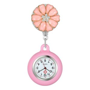 Relojes de pulsera LANCARDO, reloj con diseño de flores Loverly para mujer, entrega rápida, reloj con esfera Digital, colgante con Clip, reloj con encanto, regalo para mujer