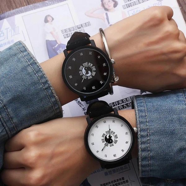 Muñecos de pulsera Gran dial PU Moda Muñeca Mujeres Damas Reloj de cuarzo Horas femeninas Hodinky Montre Femme