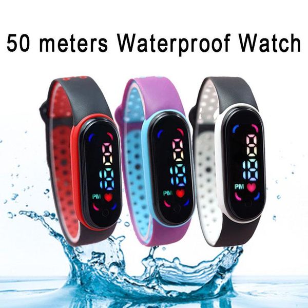 Relojes de pulsera LED para niños, bonitos relojes de dibujos animados para niñas, correa de silicona, pulsera deportiva, Reloj Digital para niños, regalo, Reloj Infantil