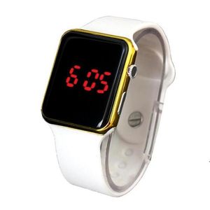 Montres-bracelets LED Montre numérique hommes femmes hommes Sport électronique femmes montres Silicone horloge Relogio Montre Homme287Q