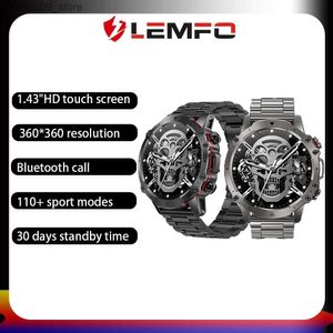 Horloges Lemfo Smart Watch Heren Dames AK56 Sportmodi 400mAh Gezondheidsmonitor Bluetooth Oproep Smartwatch 2023 1.43 Inch HD 360*360Q231123