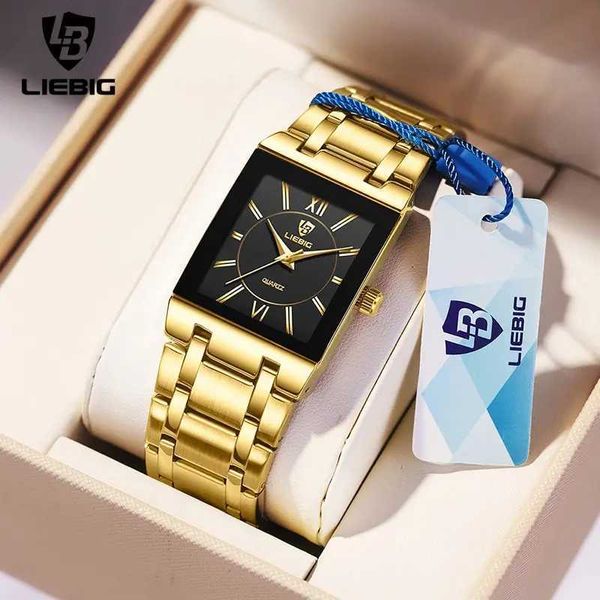 Montre-bracelets Liebig Luxury Golden Quartz Wrist Wrists for Femme Girl masculin Fashion 30m Femmes imperméables pour femmes Relogio Feminino 240423