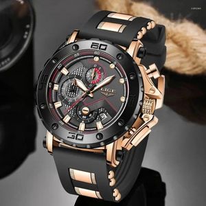 Montre-bracelets LIGE 2024 Luxury Men Regardez le boîtier d'origine Large Cadal Watch Business Wristwatch Sports pour l'horloge Relogie Masculino