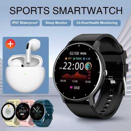 Montre-bracelets LIGE 2024 Nouveaux hommes Smart Watch Activité en temps réel Tracker Heart Monitor Sports Women Smart Watch Men Clock pour Android iOS 240423