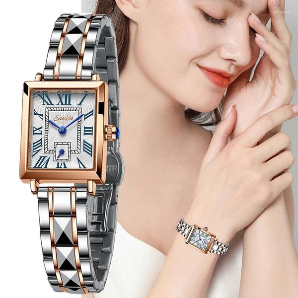 Montre-bracelets Lige Brand Ladies Watch Bracelet Imperping Watches for Women Rose Gold Clock Luxury Quartz Wrist Woman Gift