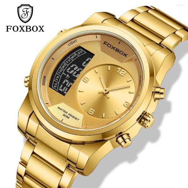 Montre-bracelets Lige Dual Digital Display Man Watch Luxury Fashion Electronic Watches for Men Casual Sports Quartz Termroproping Clock Reloj