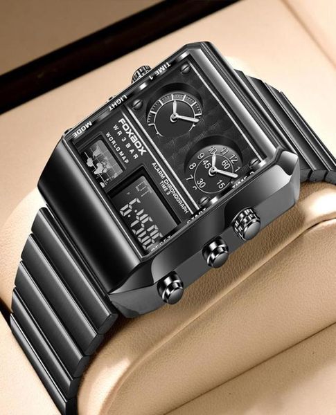 Montre-bracelets Lige Fashion Mens Watchs Top Top Analog Digital Watch for Men Casual Empaterproof Sport Quartz Square Reloj Hombre6174790