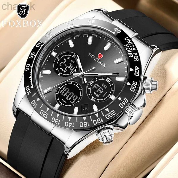 Mujeres de pulsera Lige Fashion Military Watches for Men Luxury Original Sports Chronograph Watch Reloj de cuarzo impermeable Muñeca digital D240417