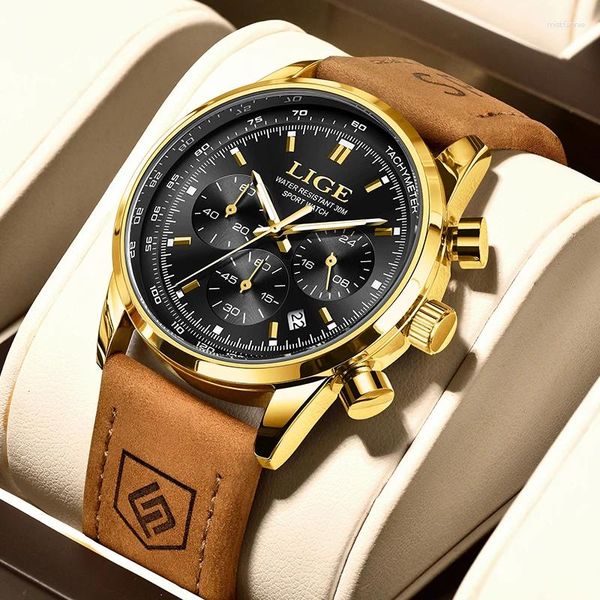 Wallwatches Lige Men Fashion Watches Original Watches Simple Business Cuartzo Reloj Casual for Man Relogio Masculino