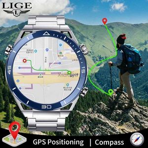 Horloges LUIK Nieuwe GPS Tracker Bluetooth Call Ultimate Smart Watch Heren Full Touch Sporthorloge ECG pPPG Heren Smartwatch wodoodporny do Huawei 240319