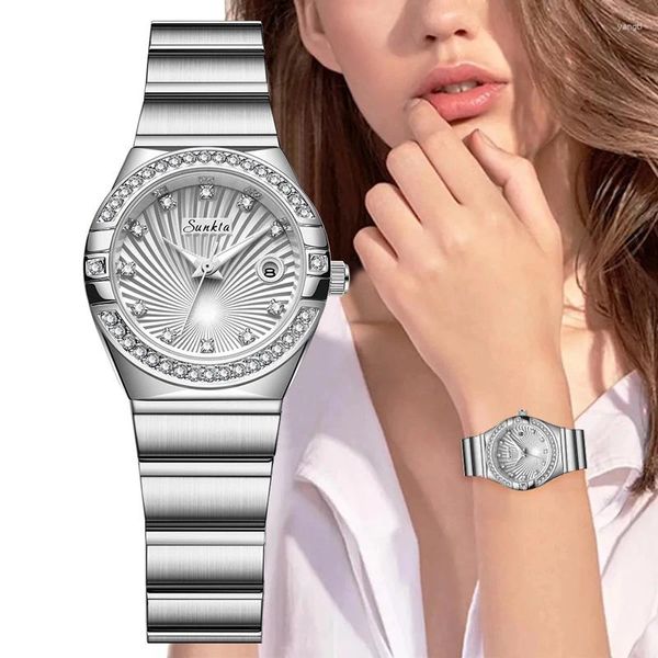 Relojes de pulsera LIGE Reloj Moda Diamante Blanco Reloj para mujer Top Muñeca Simple Vestido de mujer Pequeños Relogios Feminino