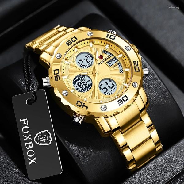 Montre-bracelets Lige Sport Mens Watchs Top Dual Display Quartz Watch for Men Milit Military Tamesproof Clock Digital Electronic