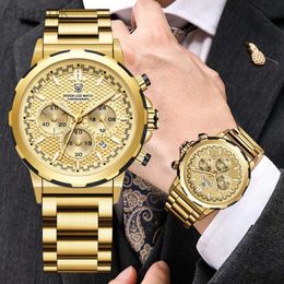 Montreuses-bracelets Lige Top Brand Mens Watchs Luxury Men Luxury Wistr Watch Full Steel Quartz Sports imperméables Horloge masculine Big Relogio Masculino D240417