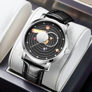 Horloges LUIK Top Casual Sport Quartz Horloge Mode Zonnestelsel Horloges Voor Mannen Creatief Ontwerp Waterdicht Man