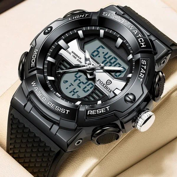 Montre-bracelets Lige Top Military Watch Men Fashion Diver pour le chronographe imperméable sportif décontracté Quartz