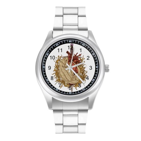 Relojes de pulsera Reloj de cuarzo Lizard Outdoor Strong Wrist Steel Po Boys Reloj de pulsera