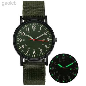 Horloges Lichtgevende Nylon Band Militair Horloge Heren Leger Pols Quartz Sport Schokbestendig Horloges 24319