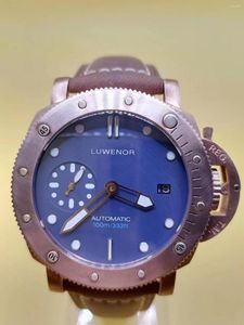 Horloges LUWENOR Heren Automatisch Horloge Luxe Horloges Militair Mechanisch Horloge Sapphire100m Waterdicht Lichtgevende Kroonbeschermer Zeemeeuw
