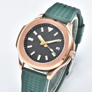 Horloges Luxe 40 mm automatisch herenhorloge NH35 Skx 007 Rose gouden kast waterdicht saffierglas klok