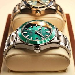 Montres-bracelets de luxe automatique montre hommes marque marque Fairwhale mode en acier inoxydable horloge sport étanche mécanique montre-bracelet