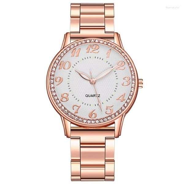 Montres-bracelets Bracelet de luxe montres pour femmes mode cadran en acier inoxydable montre décontractée Bracelet géométrique Quartz horloge dames poignet