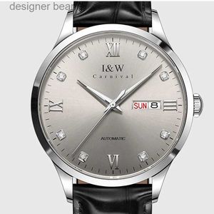 Polshorloges luxe merk I w heren januari geïmporteerd NH36A SIIO automatisch mechanisch bolvormig diamant waterdicht horloge c555C24410