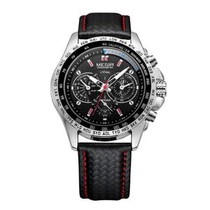 Montres-bracelets d'affaires de luxe grand grand visage Quartz hommes montre 3ATM étanche sport lumineux mâle montre-bracelet 242x