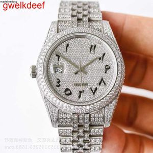 Relojes de pulsera Luxury Custom Bling Iced Out Relojes Chapado en oro blanco Moiss anite Diamond Watchess 5A replicación de alta calidad Mecánica 2CTU MDE5