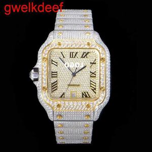 Horloges Luxe op maat gemaakte Bling Iced Out-horloges Witgoud verguld Moiss anite Diamond Watchess 5A hoge kwaliteit replicatie Mechanisch 013B MP2H