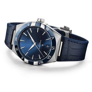 Polshorloges luxe ontwerp heren automatische horloges saffier blauwe rubberen band man mechanische pols horloge topmerk mannelijke klok Montr 247s