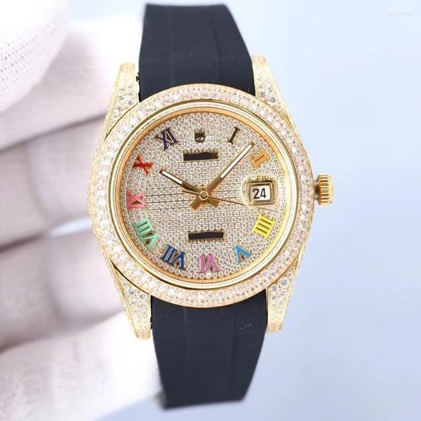 Montre-bracelets Luxury Diamond Watch haut de gamme 3255 Mouvement mécanique automatique pour les hommes Multifinection Casual Wristwatch