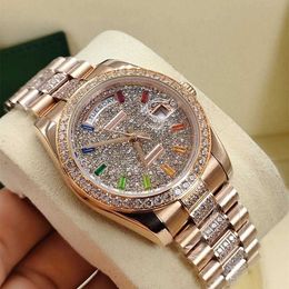 Montres-bracelets Luxury digner Classic Fashion Automatic WatchIn the middle incrusted with coloured diamond size 36mm saphir glass a ladi' favorite ChristmasUPVM