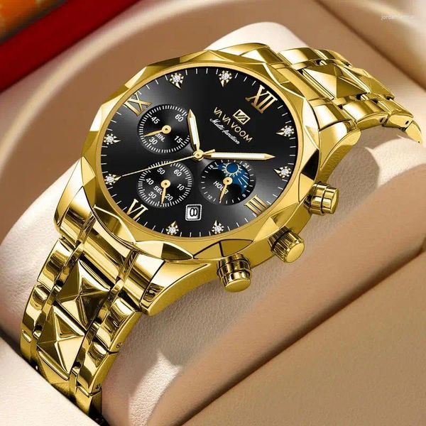 Montre-bracelets Luxury Fashion Men sur les hommes de haute qualité Top Brand Man Man Wrist Wristproofing Luminous Date Quartz Men's Watch pour hommes