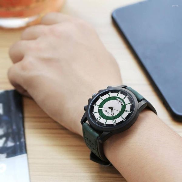 Relojes de pulsera de moda de lujo de cuero de gel de sílice para hombre relojes de fecha analógicos de cuarzo de cristal reloj automático clásico para hombres Montre Homme