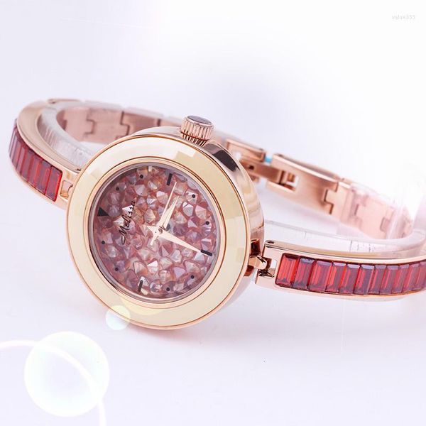 Montres-bracelets de luxe dame montre pour femme en céramique élégant strass mode belles heures robe Bracelet cristal cadeau d'anniversaire de fille