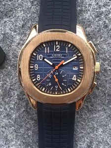Montre-bracelets Luxury Men Automatic Mechanical Watch Rose Gold Black Rubber Fashion Montres