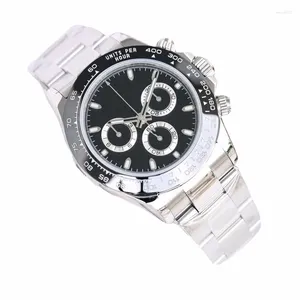 Montres-bracelets Montre mécanique automatique de luxe pour hommes Bracelet en acier inoxydable Panda Eye Noir Bleu Céramique Lunette Saphir