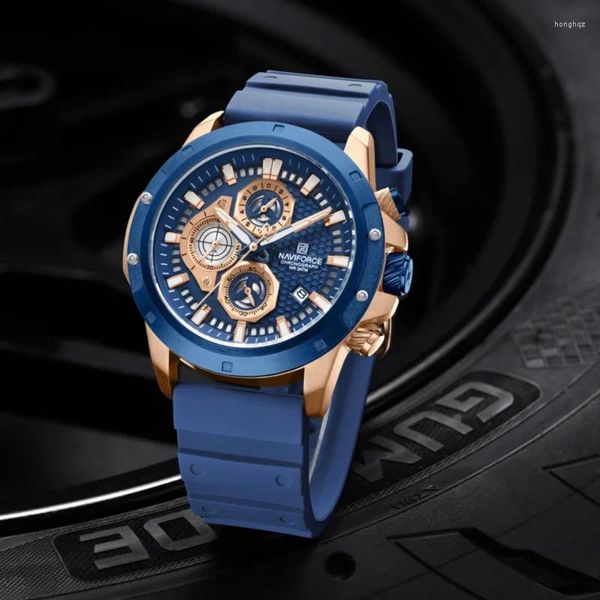 Relojes de pulsera Relojes de pulsera deportivos de silicona para hombre, calendario resistente al agua, reloj de cuarzo luminoso de marca a la moda para hombre